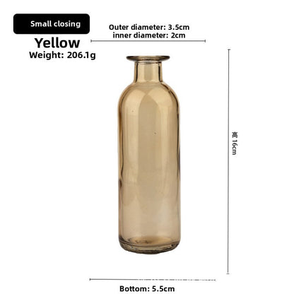 Transparent glass vase