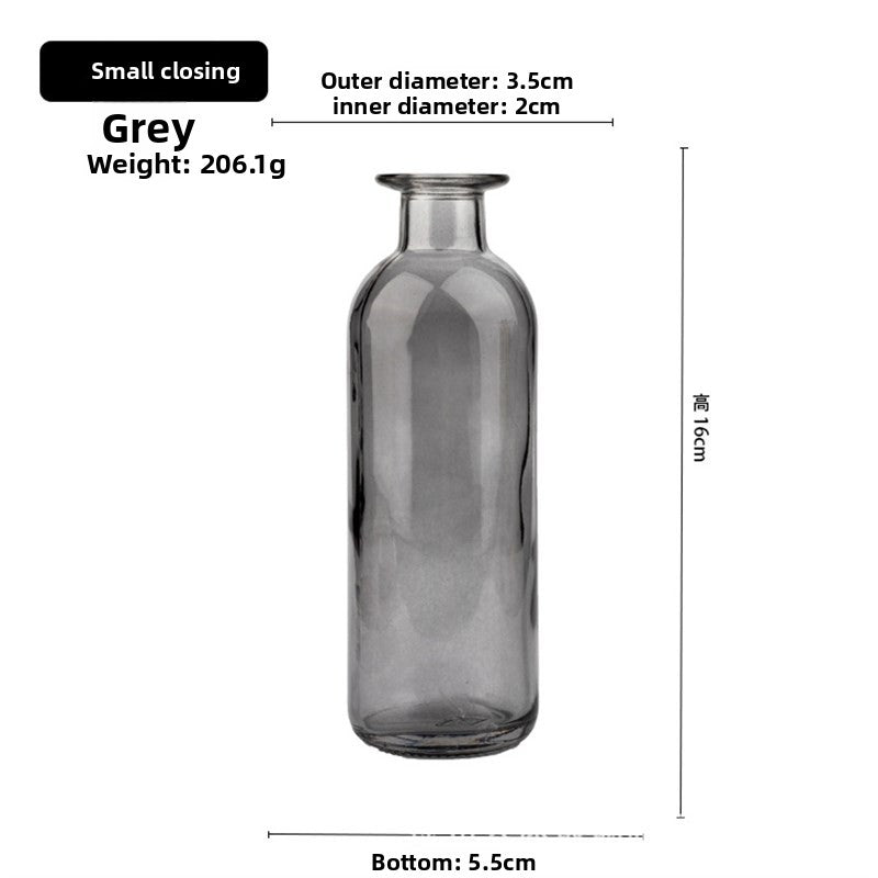 Transparent glass vase