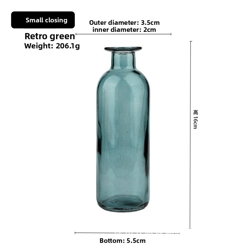 Transparent glass vase