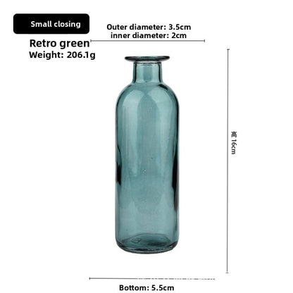 Transparent glass vase
