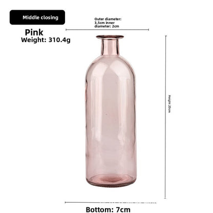 Transparent glass vase