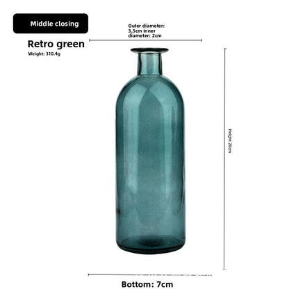 Transparent glass vase