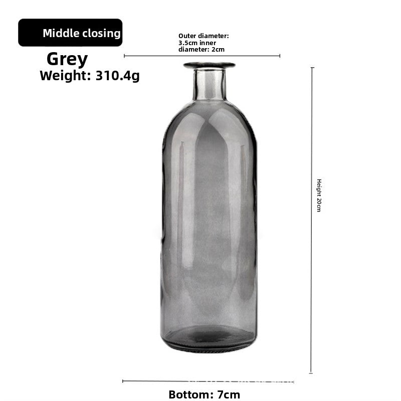 Transparent glass vase