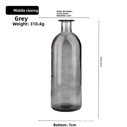 Transparent glass vase
