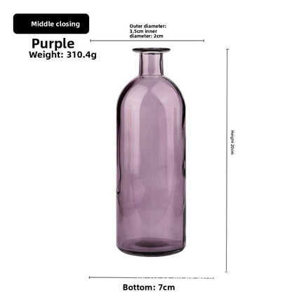 Transparent glass vase