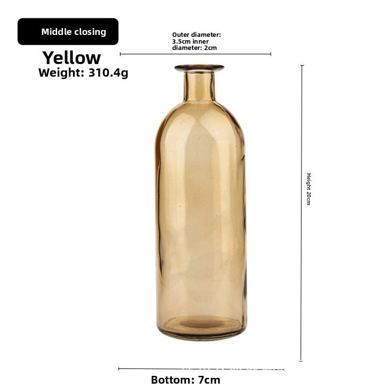 Transparent glass vase
