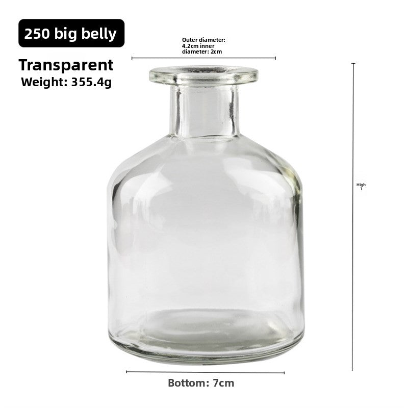 Transparent glass vase