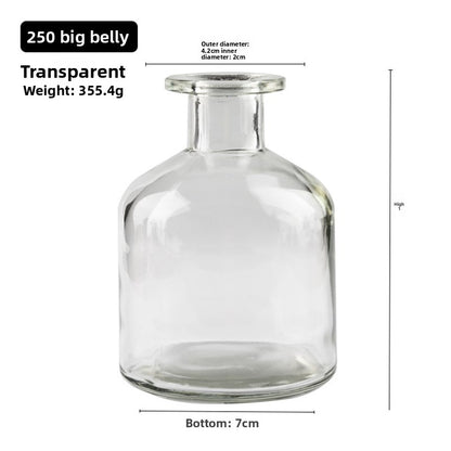 Transparent glass vase