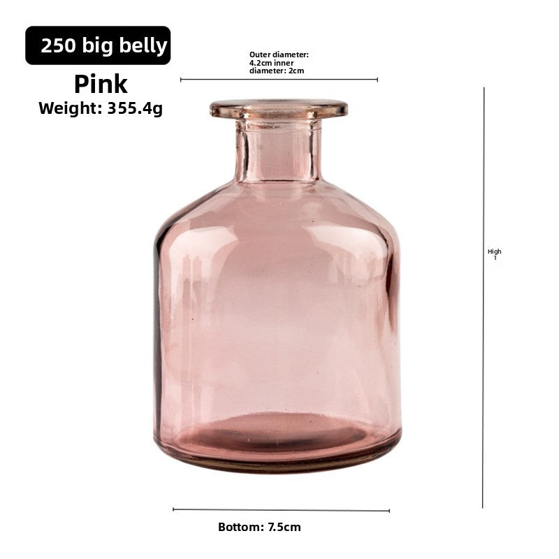 Transparent glass vase