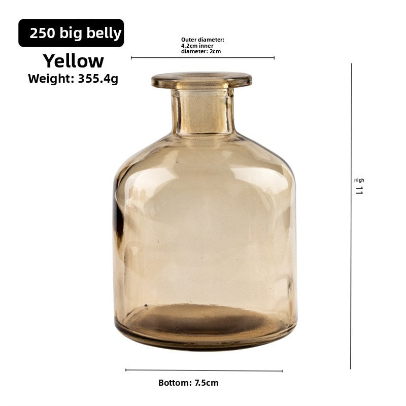 Transparent glass vase