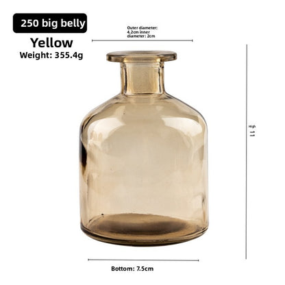 Transparent glass vase