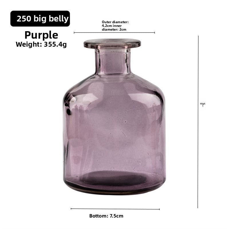 Transparent glass vase