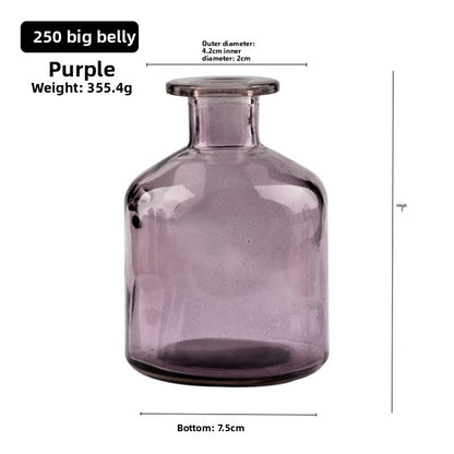 Transparent glass vase