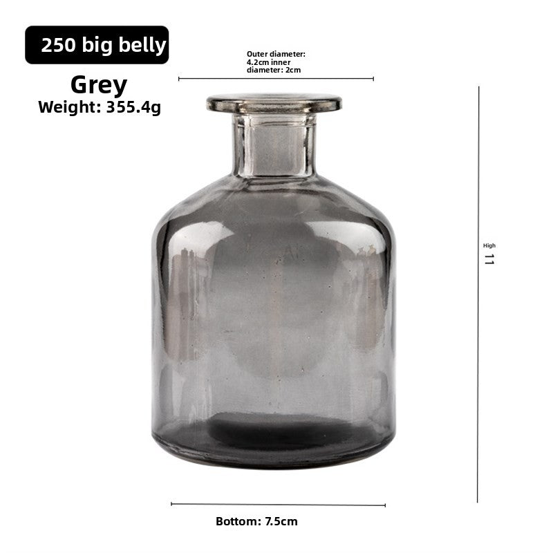 Transparent glass vase