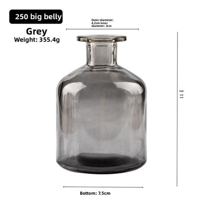 Transparent glass vase