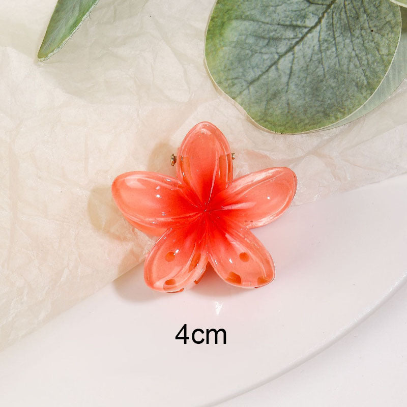 Transparent Gradient Color Egg Flower Hairpin