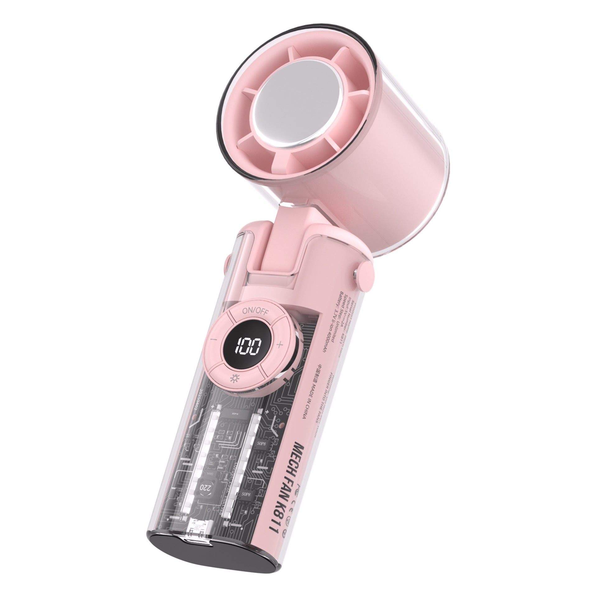 Transparent Handheld Cooling Fan