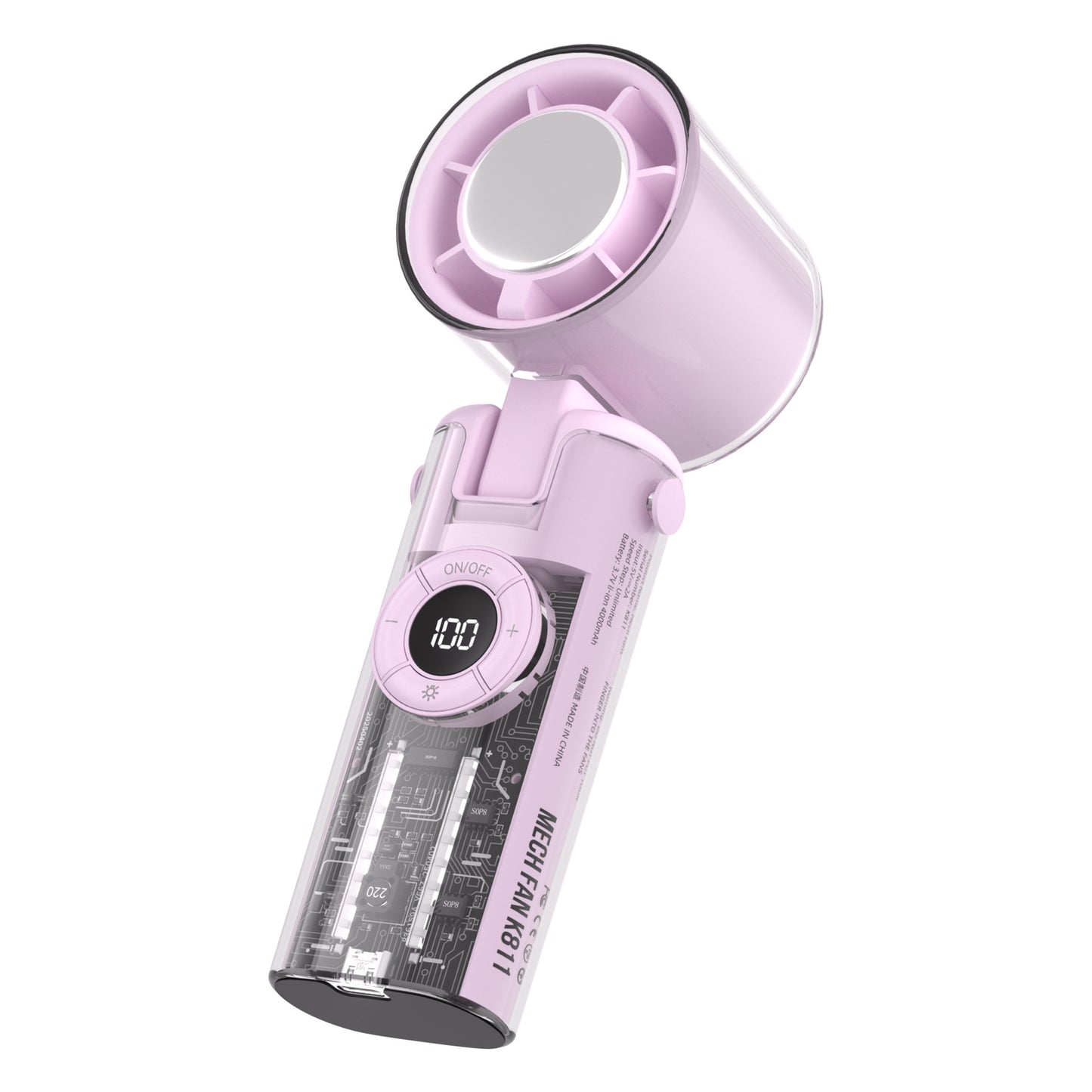 Transparent Handheld Cooling Fan