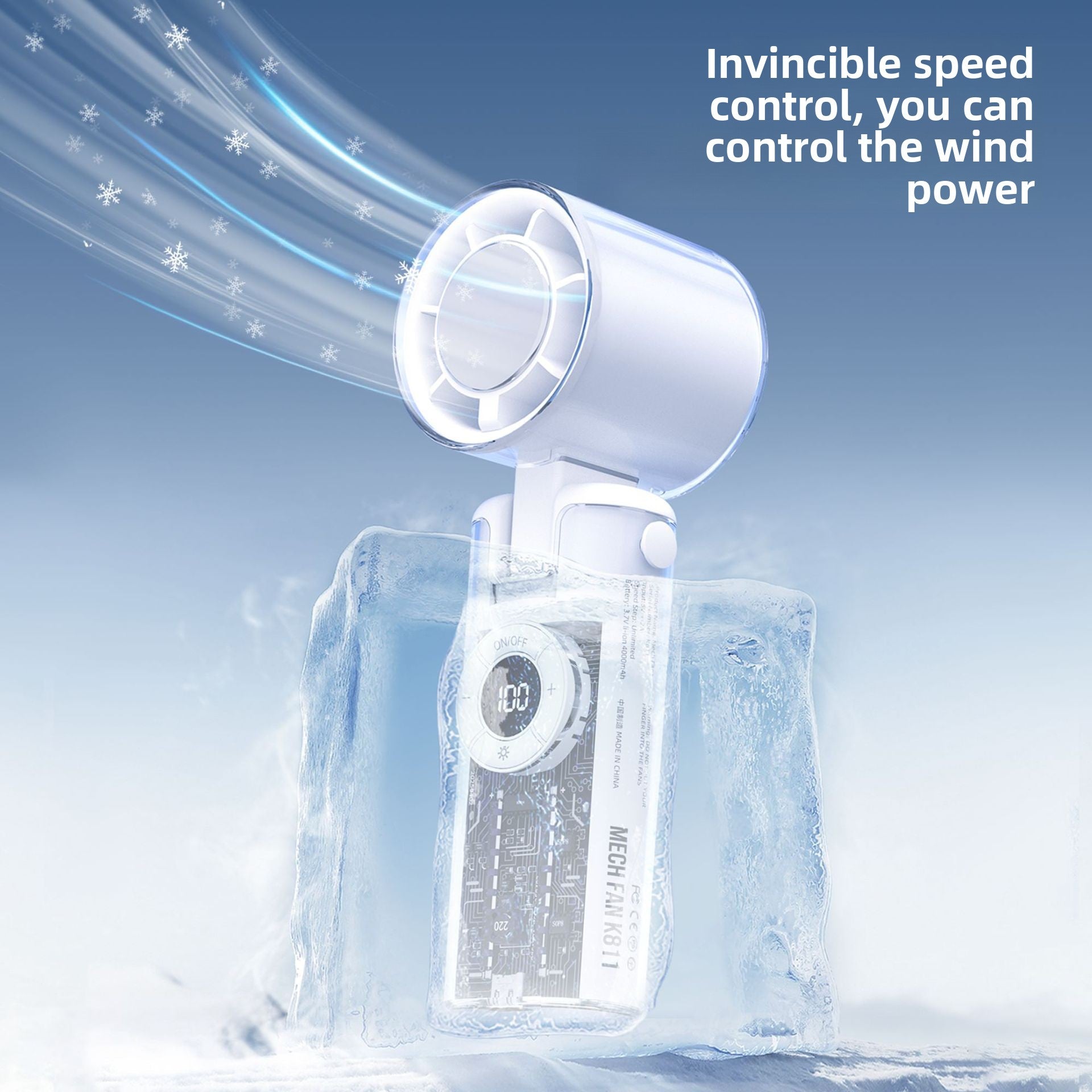 Transparent Handheld Cooling Fan