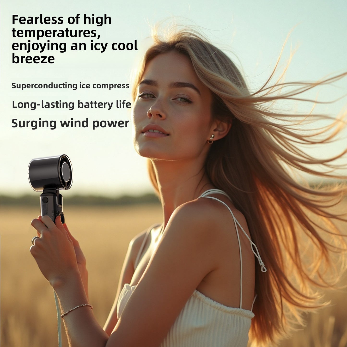 Transparent Handheld Cooling Fan