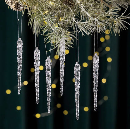 Transparent Ice Christmas Tree Pendants