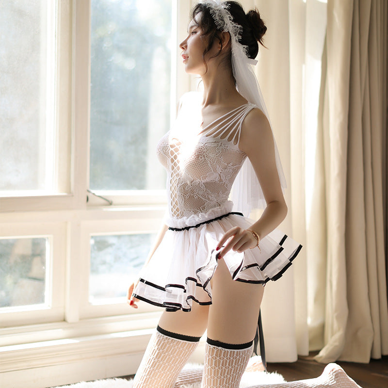 Transparent Lace Bridal Lingerie Set
