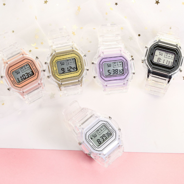 Transparent LED Digital Sports Watch.