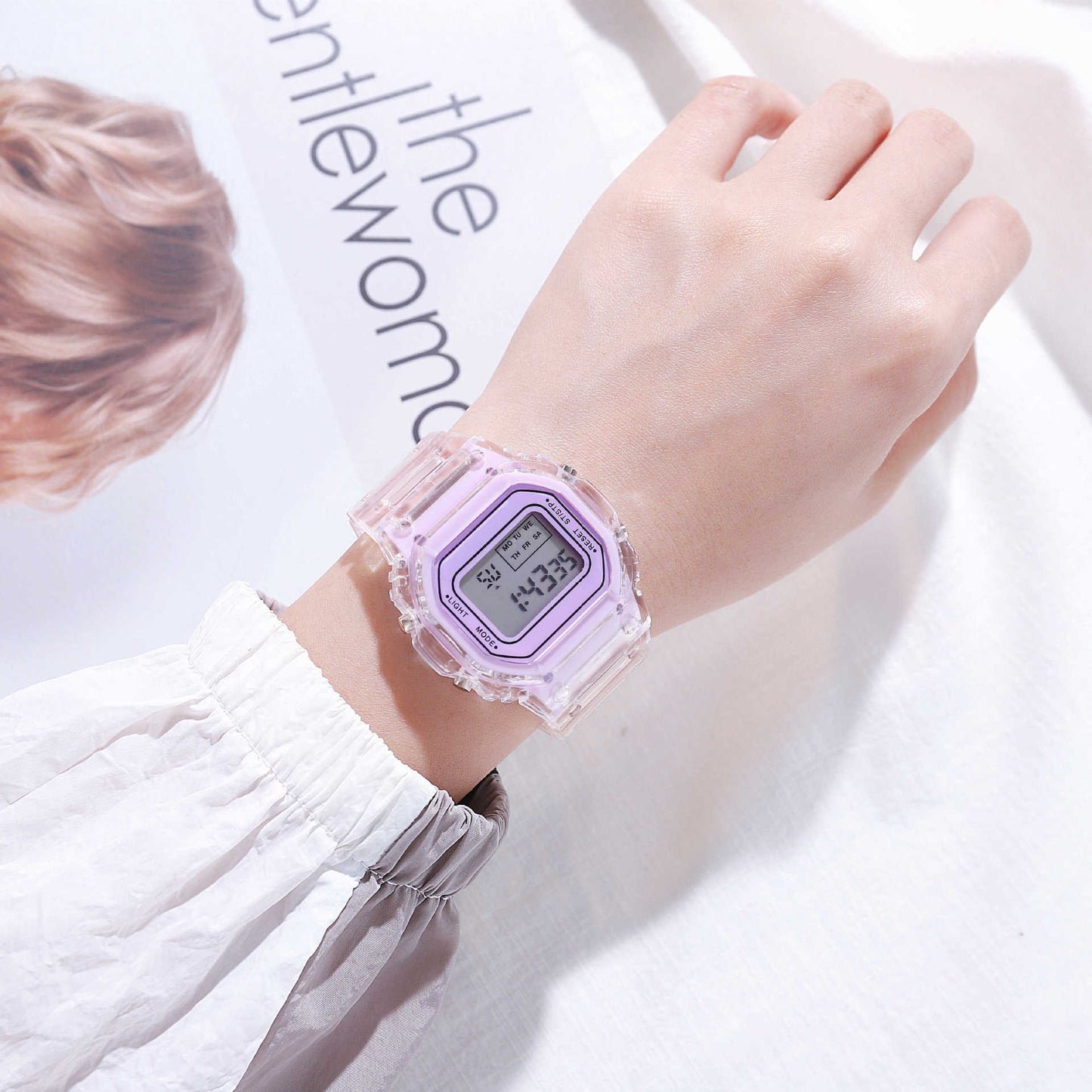 Transparent LED Digital Sports Watch.