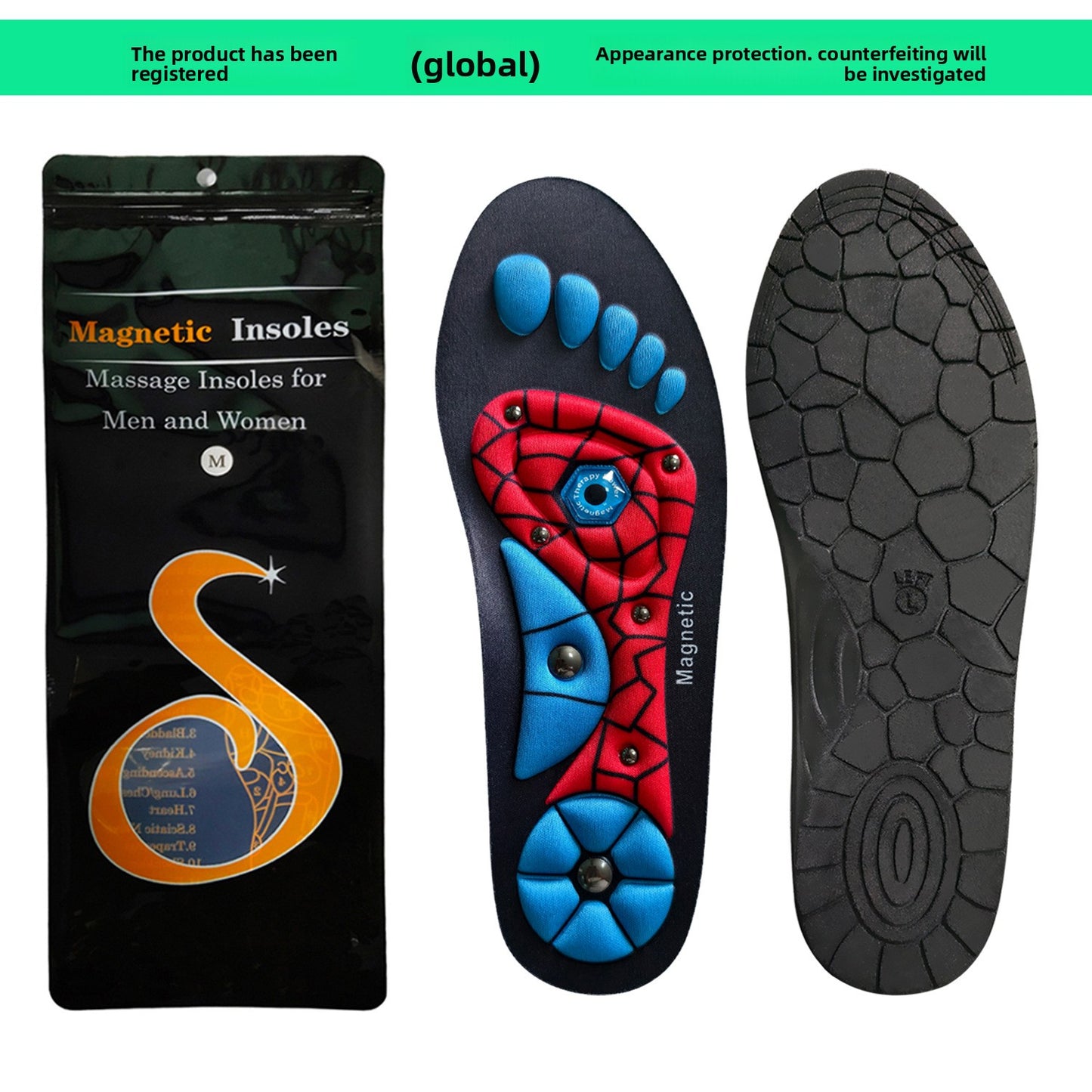 Transparent Magnetic Insoles for Men – Breathable Insoles