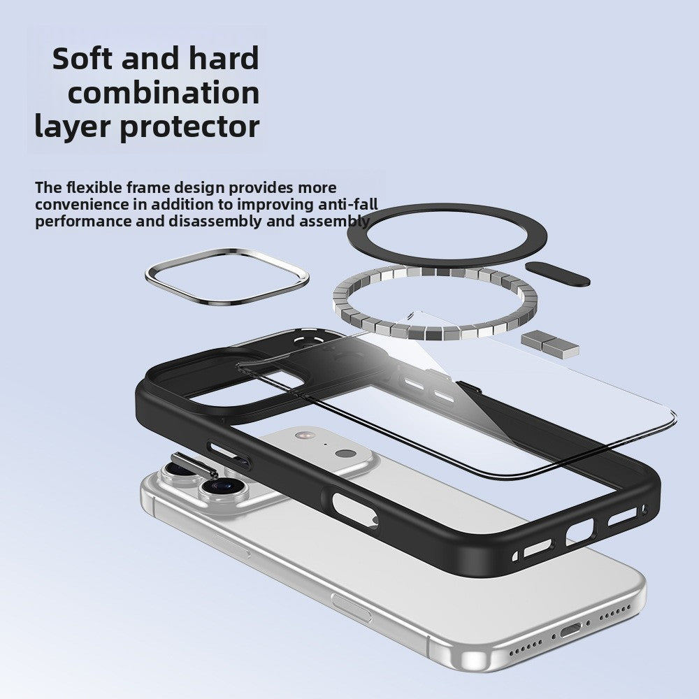 Transparent magnetic phone case