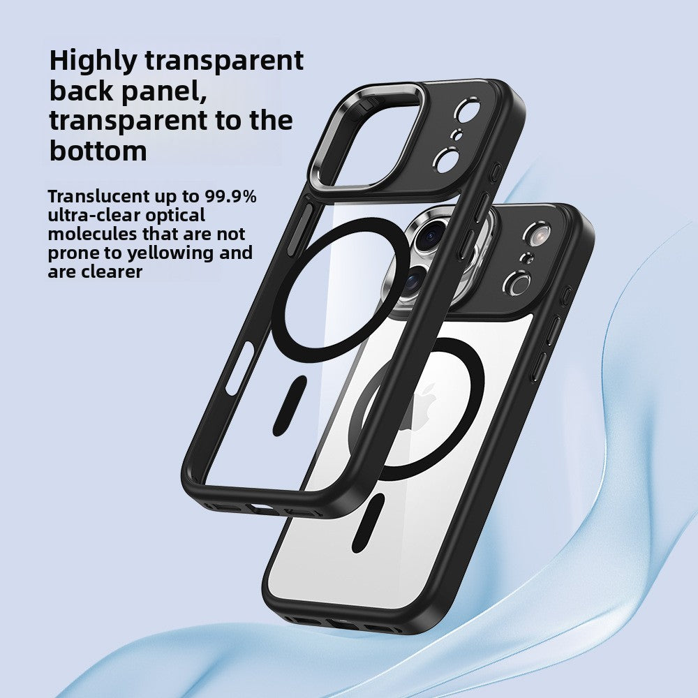 Transparent magnetic phone case