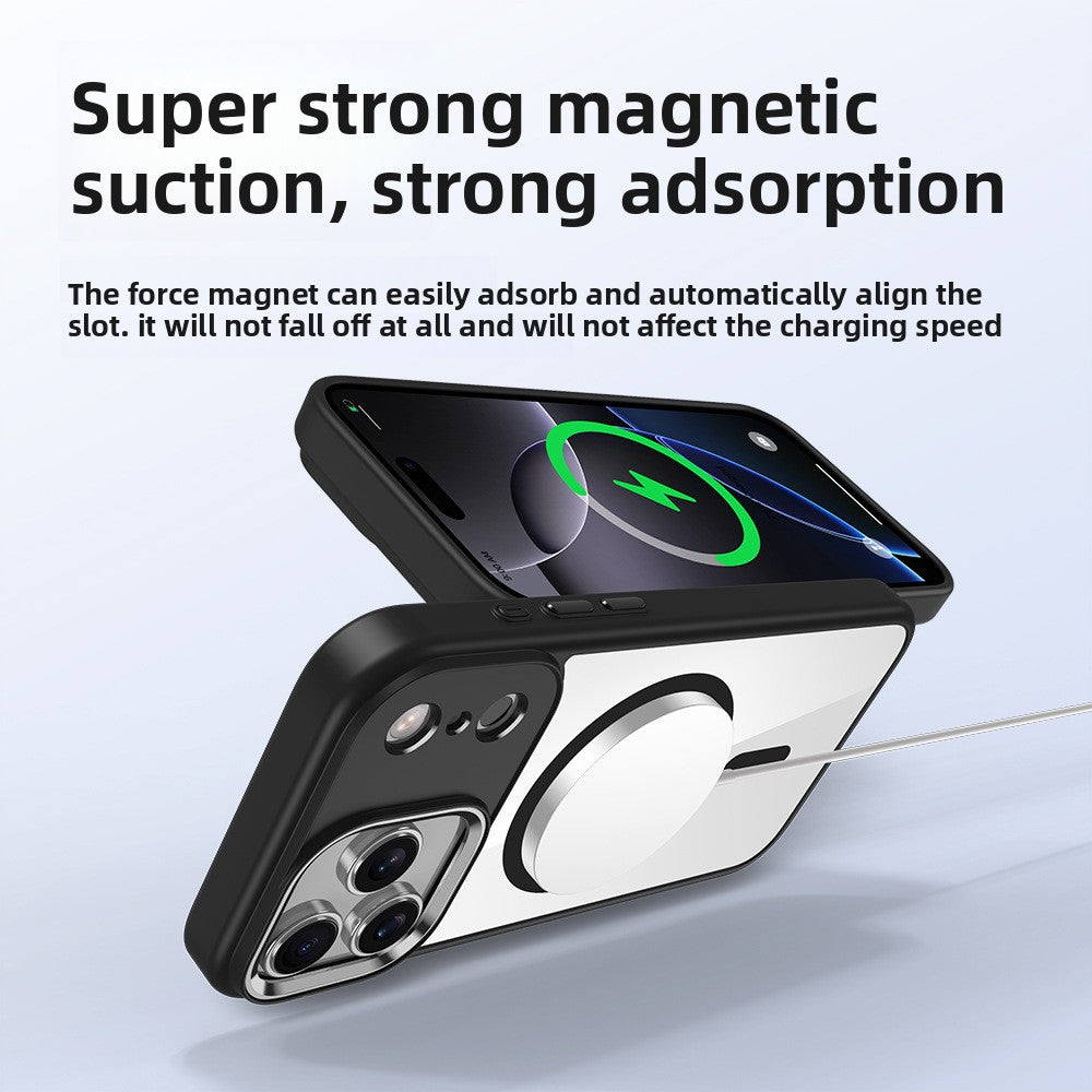 Transparent magnetic phone case
