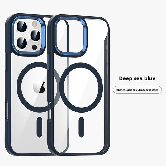 Transparent magnetic phone case