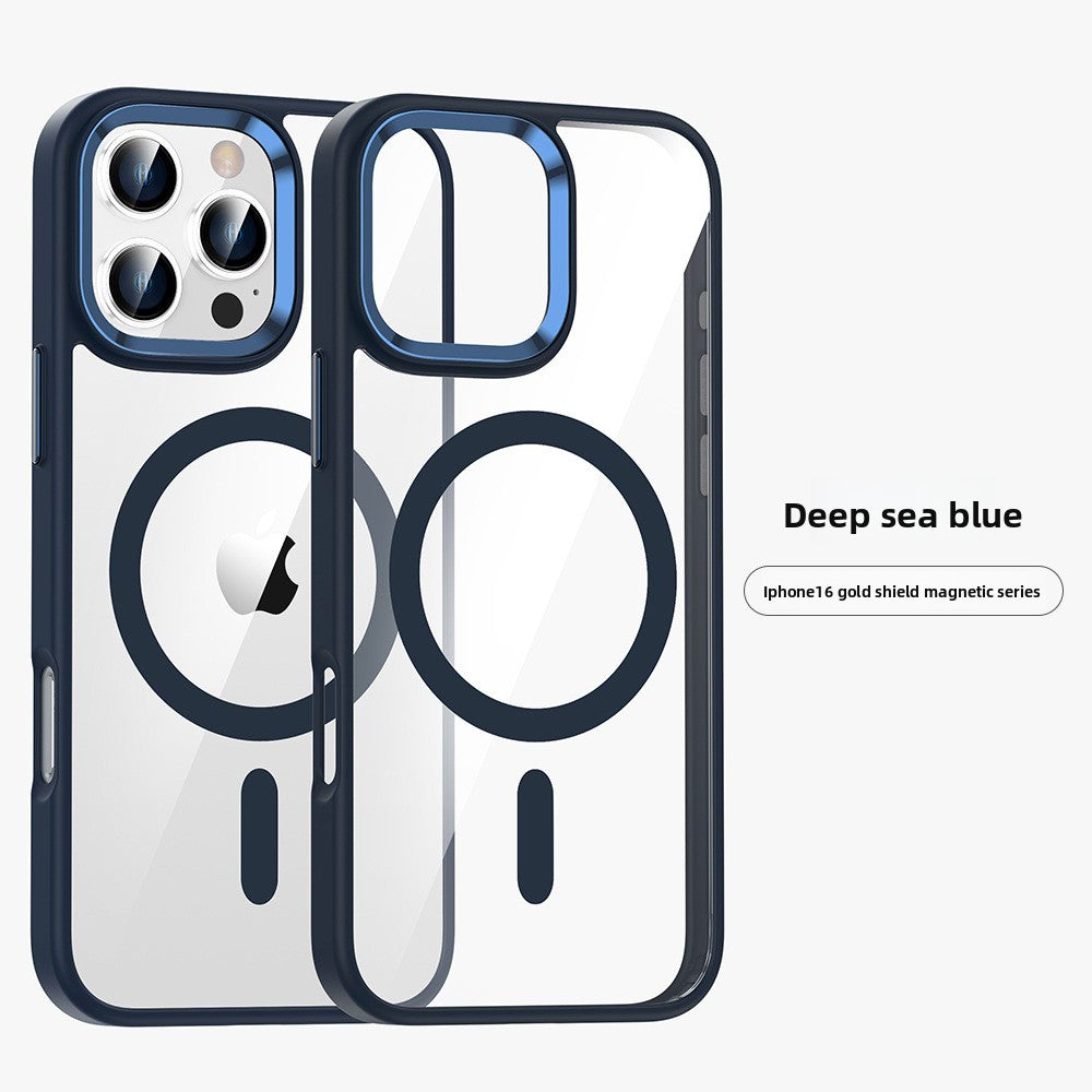 Transparent magnetic phone case