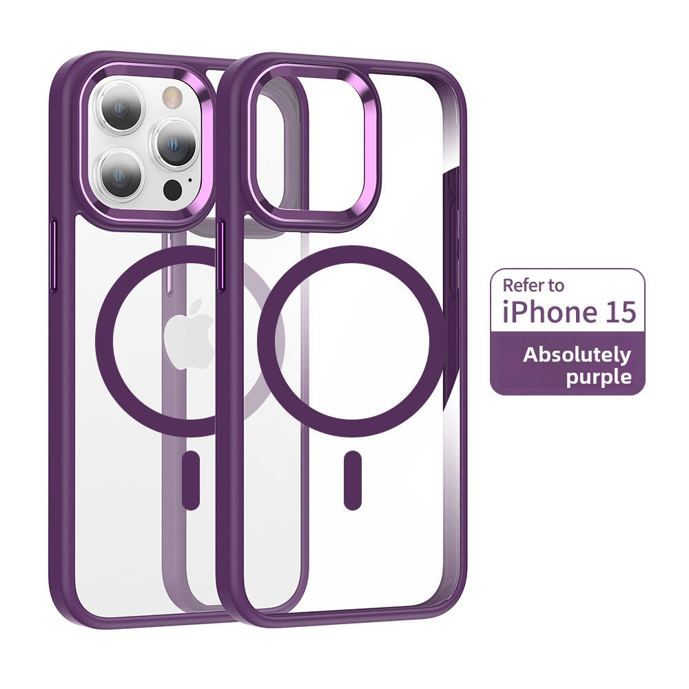 Transparent magnetic phone case