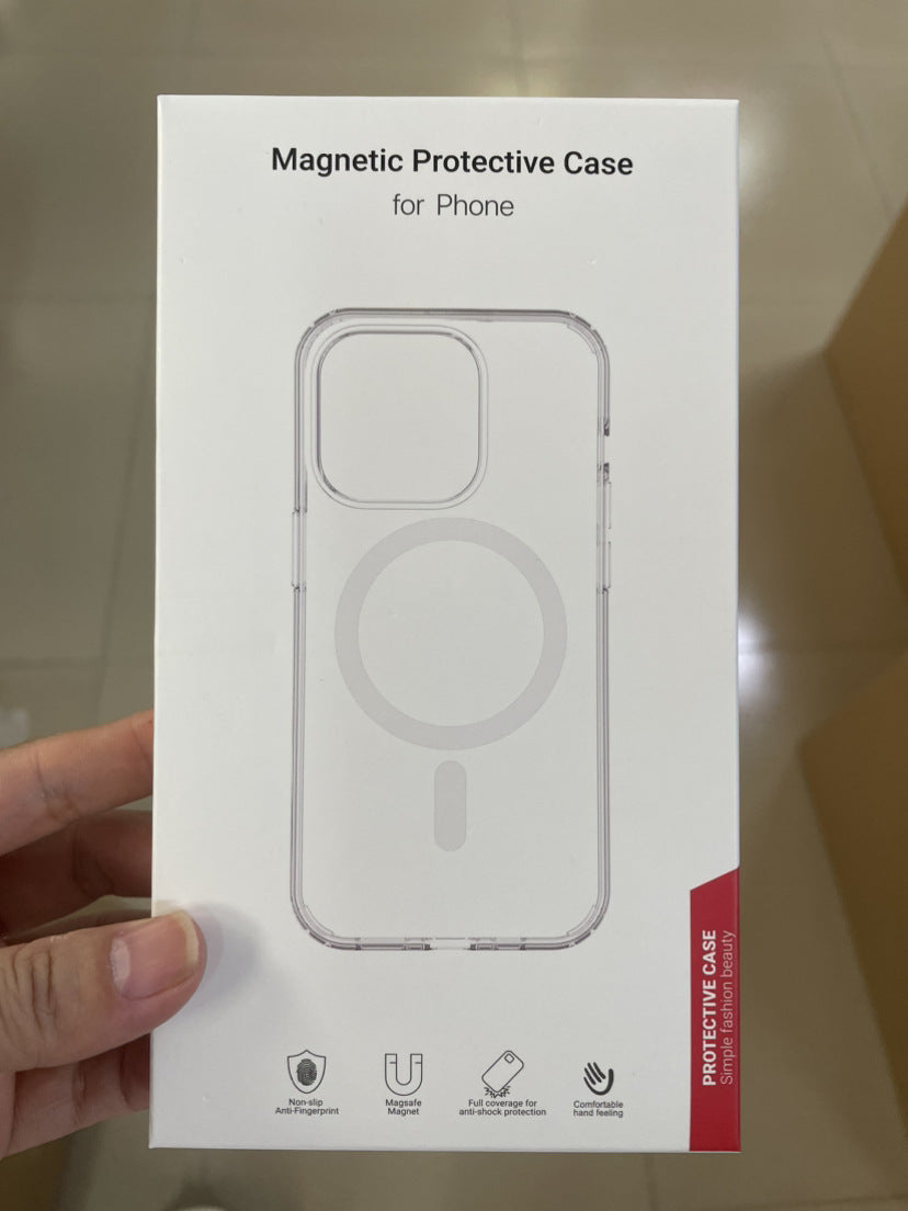 Transparent Magnetic Phone Case with Camera Button