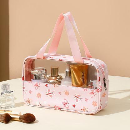 Transparent makeup bag