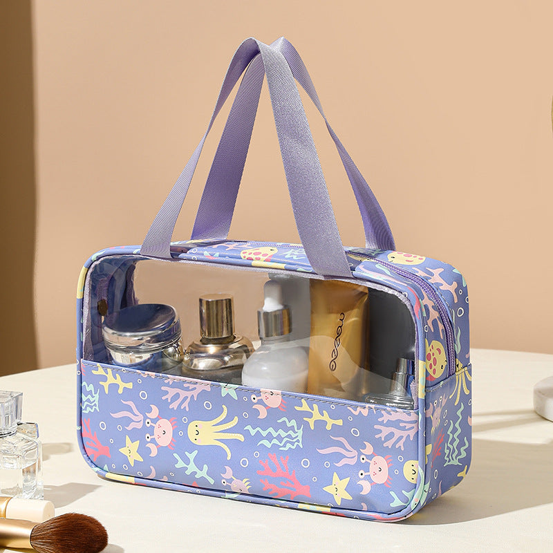 Transparent makeup bag