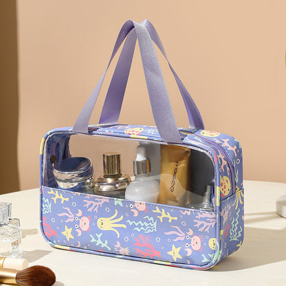 Transparent makeup bag