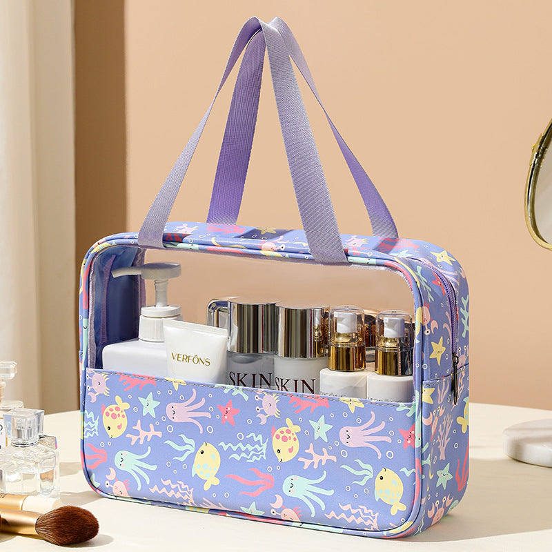 Transparent makeup bag