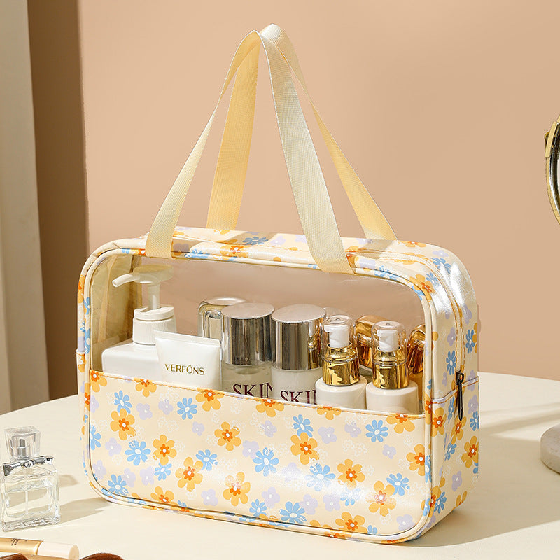 Transparent makeup bag