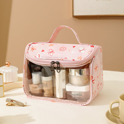 Transparent makeup bag