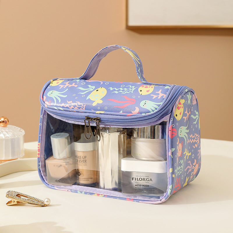 Transparent makeup bag