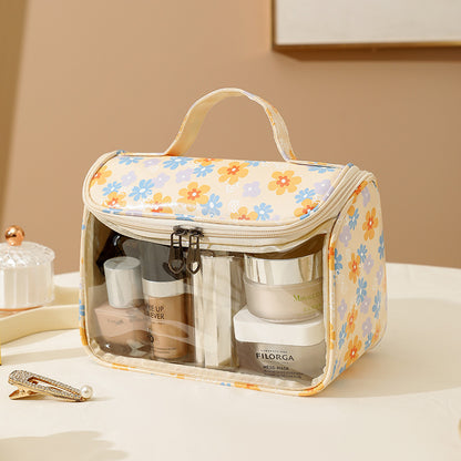 Transparent makeup bag