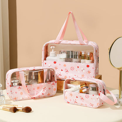 Transparent makeup bag