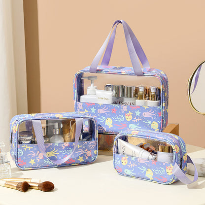 Transparent makeup bag