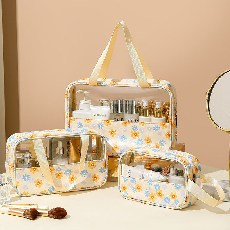 Transparent makeup bag