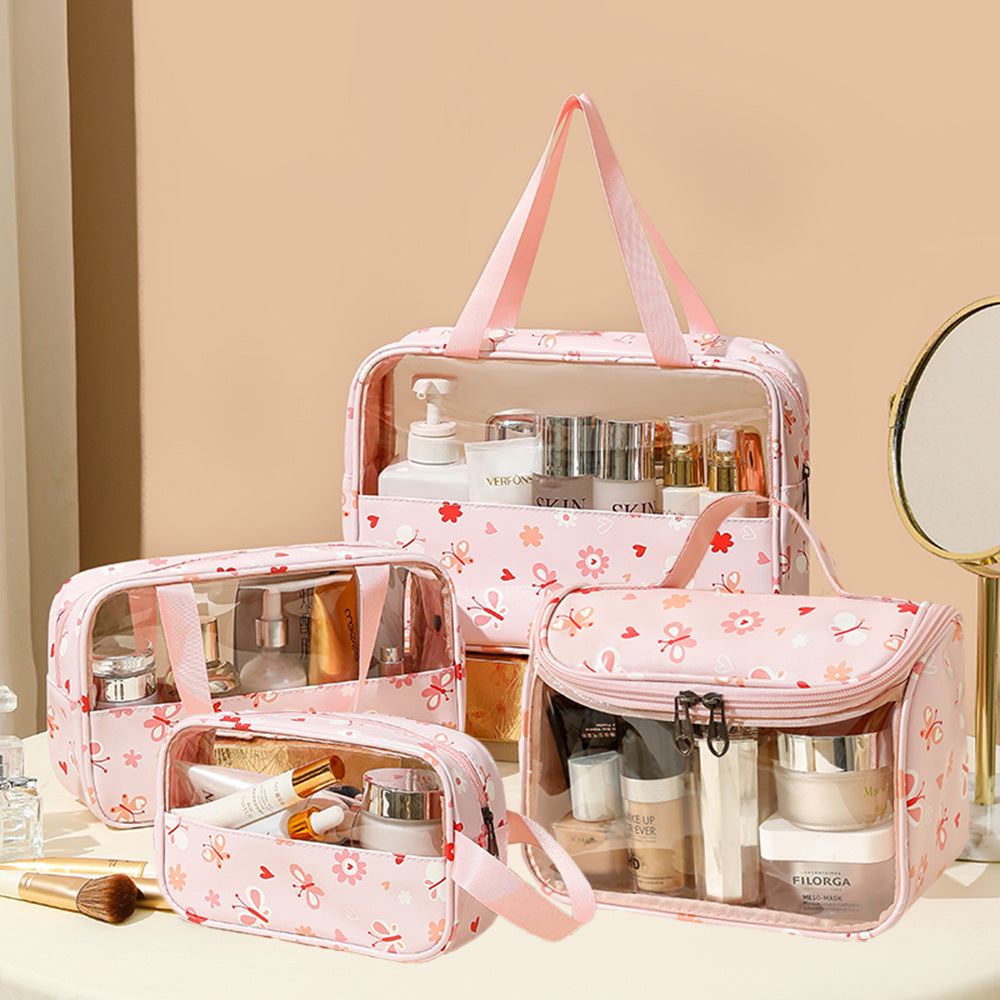 Transparent makeup bag