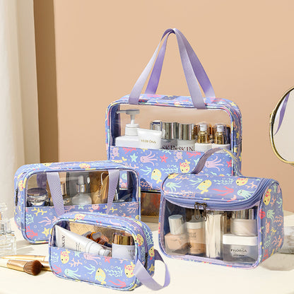Transparent makeup bag