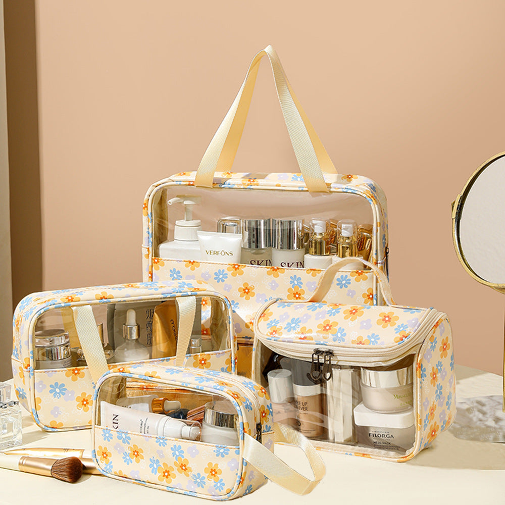 Transparent makeup bag